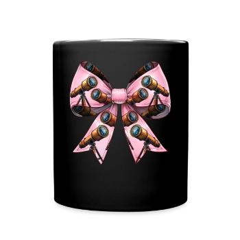 Coquette Bow Télescope Astronomie Système Solaire - Mug uni - noir - Devant