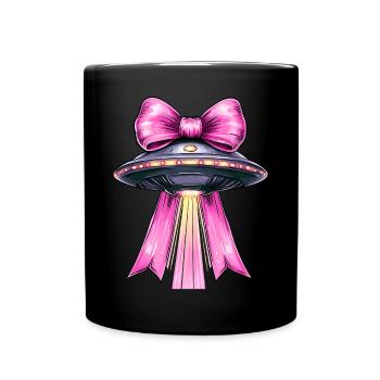 Coquette Bow UFO Alien Mothers Day Band Mom Girl - Full Colour Mug - black - Front