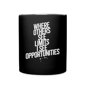Signe du zodiaque du caractère du Bélier : où d’autres limites - Mug uni - noir - Devant