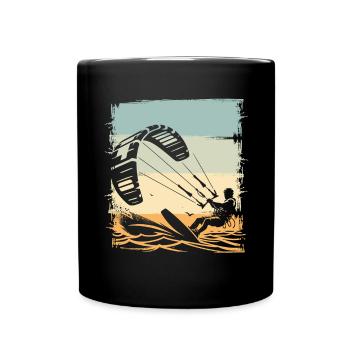 Kitesurf Kitesurfer Kiteboard - Mug uni - noir - Devant
