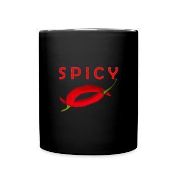 Chili épicé Embrasser la bouche Embrasser Sexy Chaud - Mug uni - noir - Devant