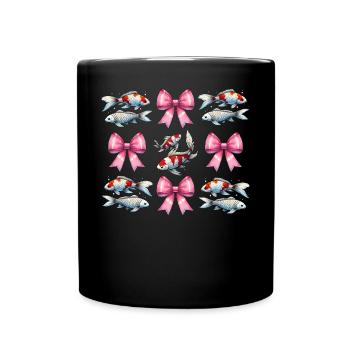 Coquette Bogen Koi Fisch Karpfen Nishikigoi Japan - Tasse einfarbig - Schwarz - Vorne