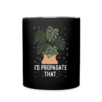Plant Lover Gardening Monstera I'd - Tasse einfarbig - Schwarz - Vorne