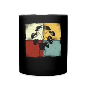Plant Lover Gardening Monstera - Tasse einfarbig - Schwarz - Vorne