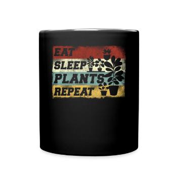 Plant Lover Gardening Monstera - Tasse einfarbig - Schwarz - Vorne