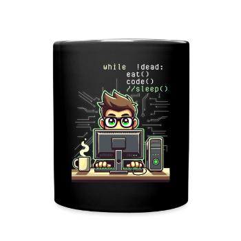 Programmierer Computercodierungssoftwareentwickler - Tasse einfarbig - Schwarz - Vorne