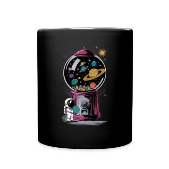 Machine à chewing-gum astronaute planète univers - Mug uni - noir - Devant
