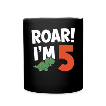 Décorations de fête de dinosaures - Mug uni - noir - Devant