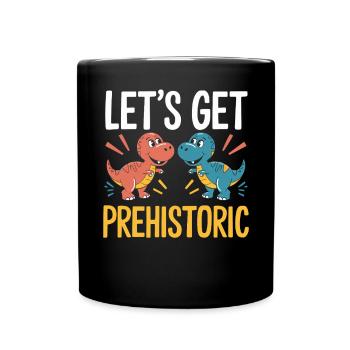 Décorations de fête de dinosaures - Mug uni - noir - Devant