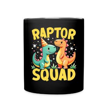 Décorations de fête de dinosaures - Mug uni - noir - Devant