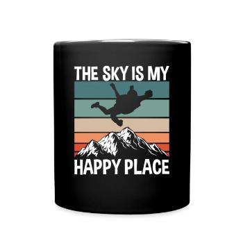 Parachute Happy Place - Full Colour Mug - black - Front