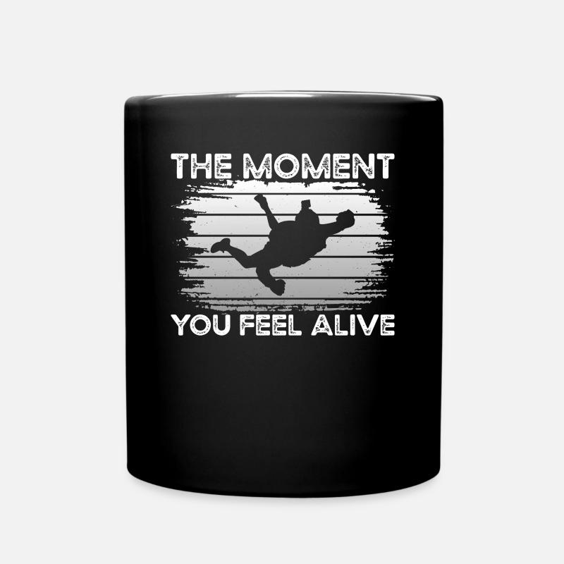 Fallschirm Feel Alive - Tasse einfarbig - Schwarz