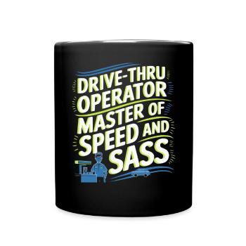 Opérateur au volant Profession Restauration rapide - Mug uni - noir - Devant