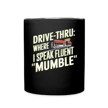 Opérateur au volant Profession Restauration rapide - Mug uni - noir - Devant