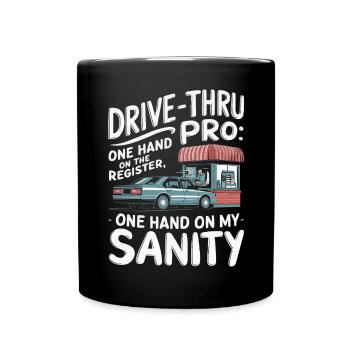 Drive Thru Operator Beruf Fast Food - Tasse einfarbig - Schwarz - Vorne