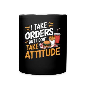 Drive Thru Operator Job Profession Fast Food - Full Colour Mug - black - Front