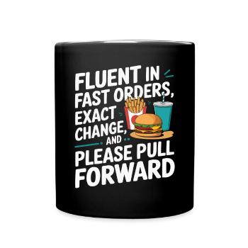 Opérateur au volant Profession Restauration rapide - Mug uni - noir - Devant