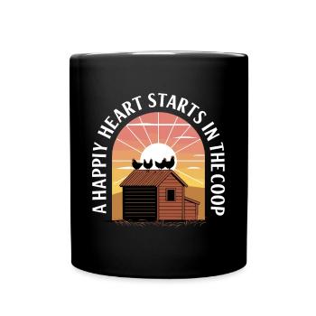 Chicken Chickens - Full Colour Mug - black - Front