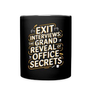 HR Manager Human Resource Employee Exit Interview - Full Colour Mug - black - Front