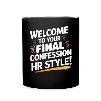 HR Manager Human Resource Employee Exit Interview - Full Colour Mug - black - Front