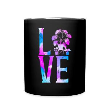 Plant Lover Gardening Monstera - Tasse einfarbig - Schwarz - Vorne