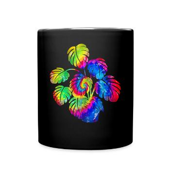 Amateur de plantes jardinage Tie Dye - Mug uni - noir - Devant