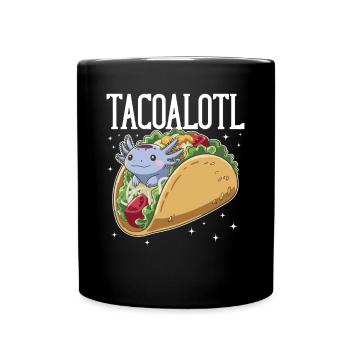 Cute Axolotl Taco Tacoalotl Cinco de Mayo - Full Colour Mug - black - Front