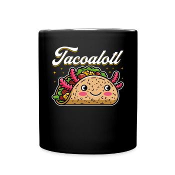 Cute Axolotl Taco Tacoalotl Cinco de Mayo - Full Colour Mug - black - Front