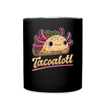 Cute Axolotl Taco Tacoalotl Cinco de Mayo - Full Colour Mug - black - Front