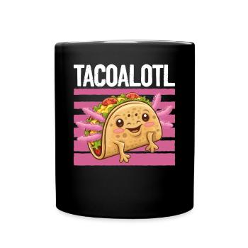 Cute Axolotl Taco Tacoalotl Cinco de Mayo - Full Colour Mug - black - Front