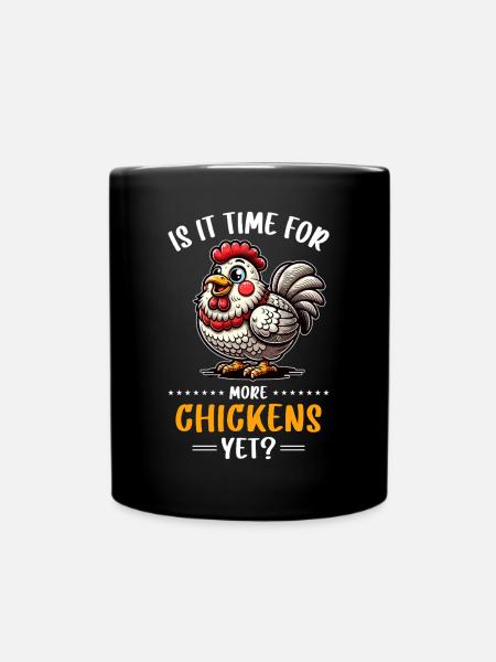 Huhn Hühner - Tasse einfarbig - Schwarz
