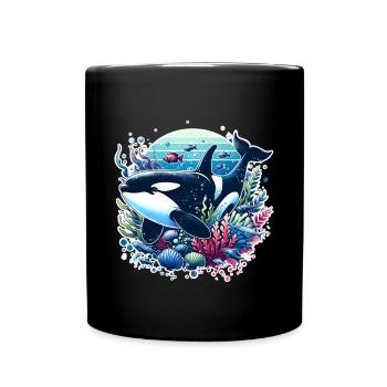 Orque Épaulard - Mug uni - noir - Devant