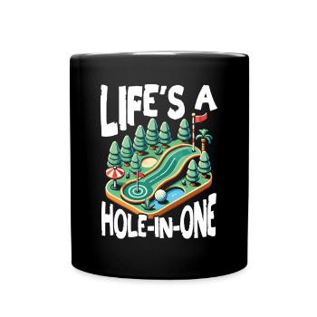 Golf Golf Golfer Golf Course - Full Colour Mug - black - Front