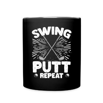 Golf Golf Golfer Golf Course - Full Colour Mug - black - Front