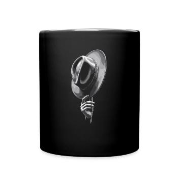 Lifting Up Hat Gentleman Stylish Gesture - Full Colour Mug - black - Front