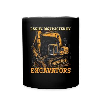 Distracted By Bagger - Full Colour Mug - black - Front