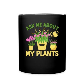 Jardin de plantes - Mug uni - noir - Devant
