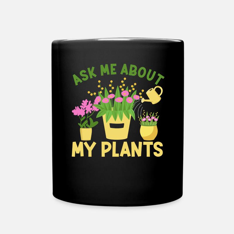 Plants Garten - Tasse einfarbig - Schwarz