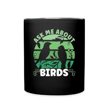 Bird Ornithologist - Full Colour Mug - black - Front