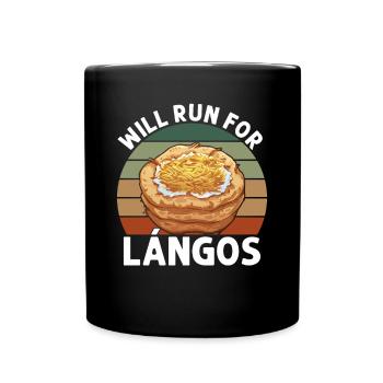 Run For Langos - Full Colour Mug - black - Front
