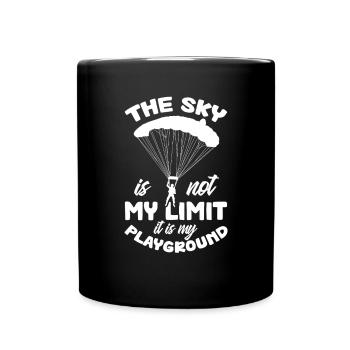 Skydive Skydiver Skydiving Fallschirm Geschenk - Tasse einfarbig - Schwarz - Vorne