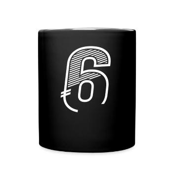 Numéro 6 Maillot de sport 6e anniversaire - Mug uni - noir - Devant