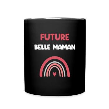 zukunft schöne mama regenbogen stiefmutter - Tasse einfarbig - Schwarz - Vorne