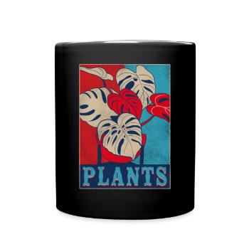 Amoureux des plantes jardinage rétro - Mug uni - noir - Devant