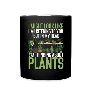 Plant Lover Gardening I Might Look - Full Colour Mug - black - Front
