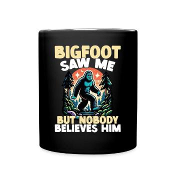 Drôle de Bigfoot m’a vu, mais personne - Mug uni - noir - Devant