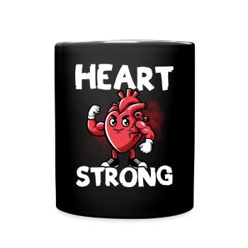 Liebe Dein Herz Red Ribbon Bewusstsein - Tasse einfarbig - Schwarz - Vorne