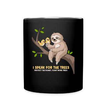 Je parle pour les arbres : militant écologiste - Mug uni - noir - Devant