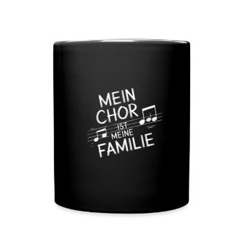 Mein Chor ist meine Familie Chorleiter Chorprobe - Tasse einfarbig - Schwarz - Vorne