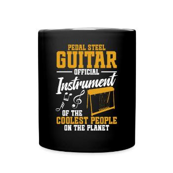 Pedal Steel Guitarist String Instrument Mountain - Full Colour Mug - black - Front